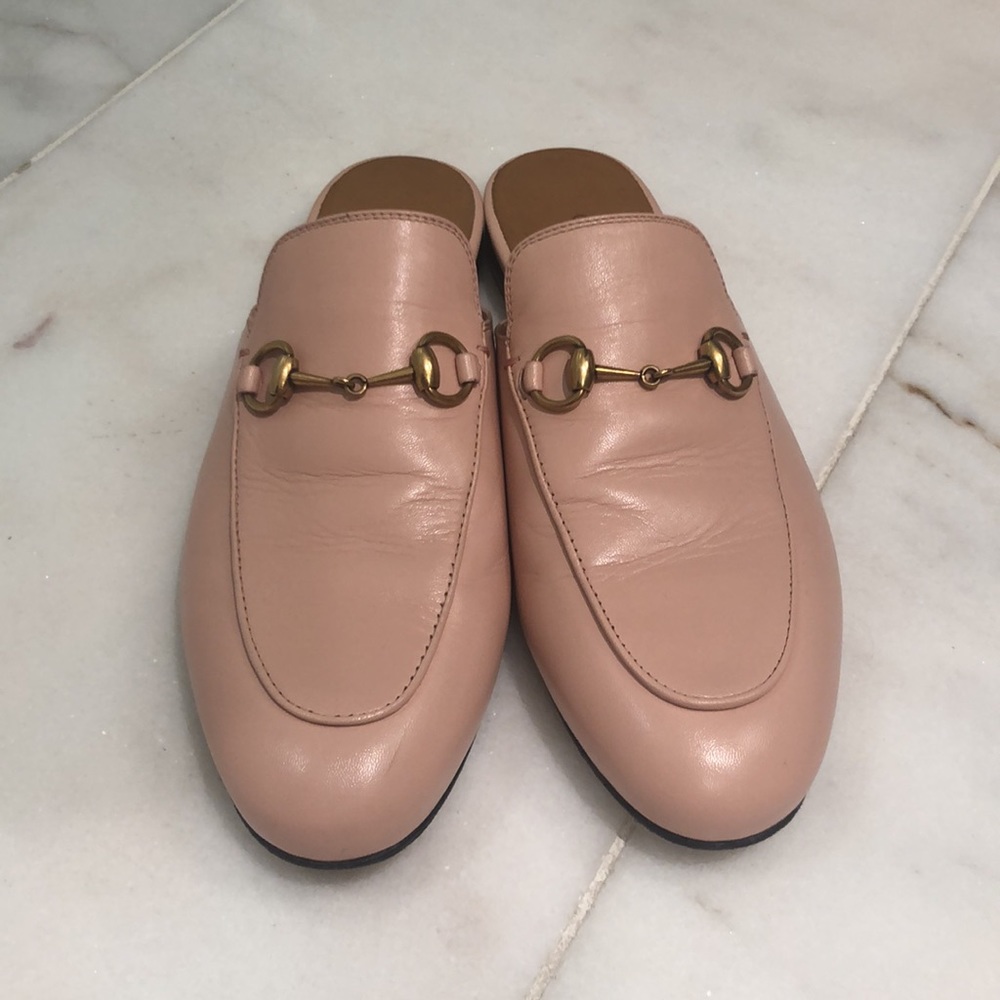 Authentic Gucci Blush Pink Princetown Loafers size 38